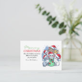 キャッツ・メリー・クリスマス、ミュー・クリスマスおもしろい、ギフト エンクロージャーカード (スタンド正面)