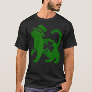 キャッツSAINT PATRICKS DAYシャムロックスクローバー猫好き Tシャツ