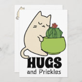 キャッティ抱き猫の抱き毛とチラシ シーズンカード (正面/裏面)