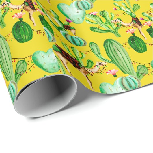 キャッティ、ラクダ:砂漠の旅行パターン。 ラッピングペーパー (ロールコーナー)