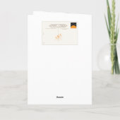 キャットおもしろいインハット誕生日 カード (裏面)