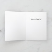 キャットおもしろいインハット誕生日 カード (内部)