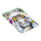 キャットおもしろいインバスキャット761バスルーム マグネット (右側)