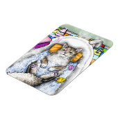 キャットおもしろいインバスキャット761バスルーム マグネット (左側)