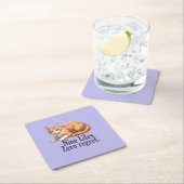 キャットおもしろいコースター – ミニマシンプルリストで美しい スクエアペーパーコースター (インサイチュ)