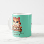 キャットおもしろいコーヒーマグ – カスタマイズ可能 コーヒーマグカップ (正面左)