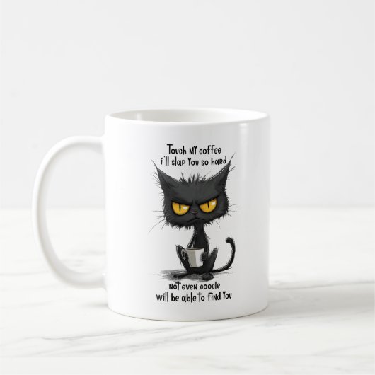 キャットおもしろいコーヒー コーヒーマグカップ (左)