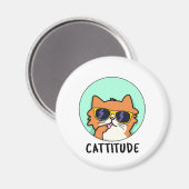キャットおもしろいティオットティートメントキャットパン マグネット (正面/裏面)