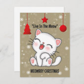 「キャットおもしろいムリー・クリスマス」グリーティングカード シーズンカード (正面/裏面)