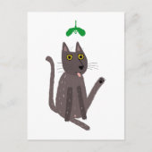 キャットおもしろいユーモアホリデー シーズンポストカード (正面)