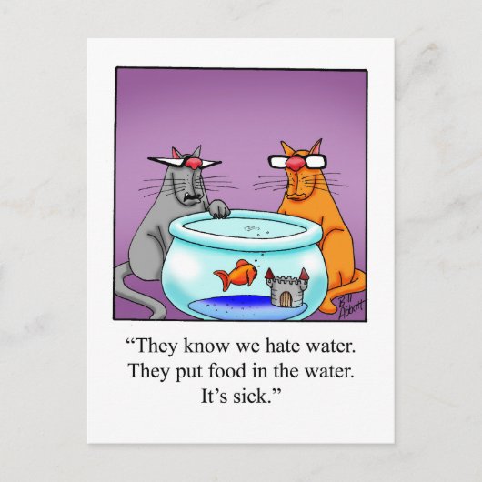 キャットおもしろいユーモアポストカード ポストカード (正面)