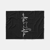 キャットおもしろいレディースFor Kamala Harris 2024ハートビート フリースブランケット (正面(横))