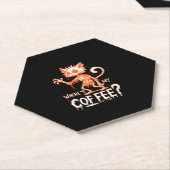 キャットおもしろい・コーヒーWhere is My Coffee_笑わされる Hall ペーパーコースター (アングル)
