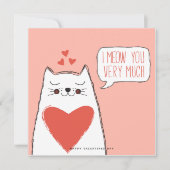 キャットおもしろい・バレンタイン・デイ・グリーティング・カード シーズンカード (正面)