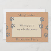 キャットおもしろい・メリークリスマスパーソナライズされた シーズンカード (裏面)