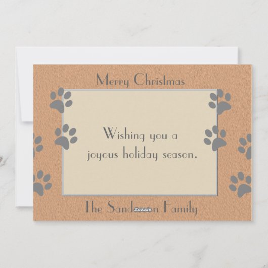 キャットおもしろい・メリークリスマスパーソナライズされた シーズンカード (裏面)