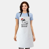 キャットにゃーにゃー Christmas Coffee 猫好きホリデー エプロン (着用した状態)