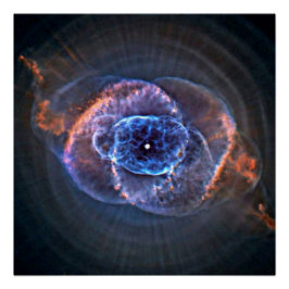 キャットの眼星雲(NGC 6543)球状バブル ポスター