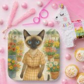 キャットはFlowers Marketでロンドン・イングランドにいる ペーパープレート (パーティー)