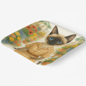 キャットはFlowers Marketでロンドン・イングランドにいる ペーパープレート (傾斜あり)