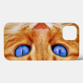 キャットアイキャットアイズ顔タイガーサバ赤猫 Case-Mate iPhoneケース (裏面 (横))