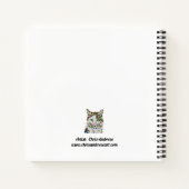 キャットアカラフルートスクエアノート ノートブック (裏面)