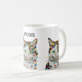 キャットアカラフルートマグ コーヒーマグカップ (正面右)