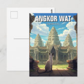 キャットアットアンコールワットカンボジア ポストカード (正面/裏面)
