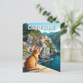 キャットアットカンカテラマグネットサンセット ポストカード (スタンド正面)