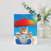 キャットアットザビーチ読新聞 ポストカード (スタンド正面)