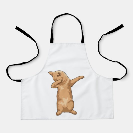 キャットアットヒップホップダンスダブ エプロン (正面)