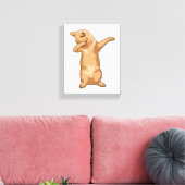 キャットアットヒップホップダンスダブ キャンバスプリント (インサイチュ (リビング))