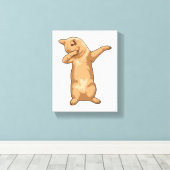 キャットアットヒップホップダンスダブ キャンバスプリント (インサイチュ (ウッドフロア))