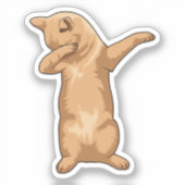 キャットアットヒップホップダンスダブ シール (正面)