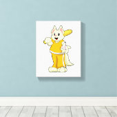 キャットアットベースボールこうもり キャンバスプリント (インサイチュ (ウッドフロア))