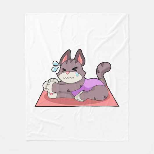 キャットアットヨガフィットネス フリースブランケット (正面)