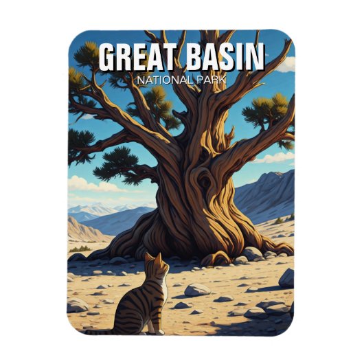 キャットアット素晴らしベイスンナショナルパークネバダ マグネット (縦)