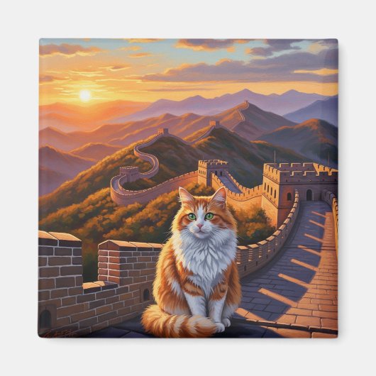 キャットアット素晴らし中国旅行 マグネット (正面)