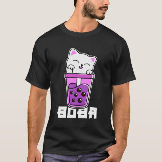 キャットアニメバブルティーボバネコかわいいN Tシャツ