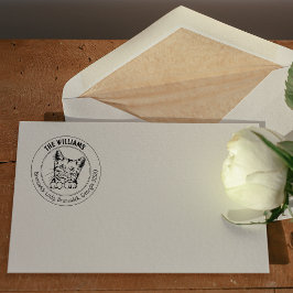 キャットアメリカンショートヘアファミリー差出人住所 ラバースタンプ