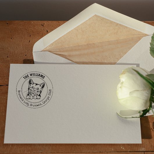 キャットアメリカンショートヘアファミリー差出人住所 ラバースタンプ