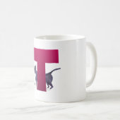 キャットアルファベットTマグ コーヒーマグカップ (正面右)