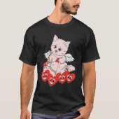 キャットアローハートバレンタインデーかわいい子猫子猫L Tシャツ (正面)