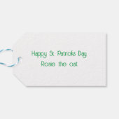 キャットアンダーザレインボーセントパトリックスデイギフトラベル ギフトタグ (裏面横)