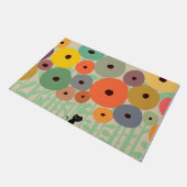 キャットアンダーフラワーガーデン |花カラフル愛好家 ドアマット (アングル)