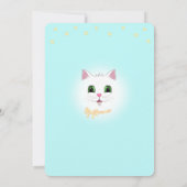 キャットアンドスターズオンライトブルーボーイ誕生日招待状 招待状 (裏面)