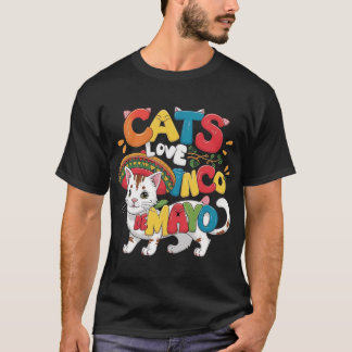 キャットアンドフィエスタチンコデマヨメキシコ Tシャツ