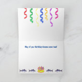 キャットアンドフィッシュおもしろいドリームズ誕生日 カード (内部)