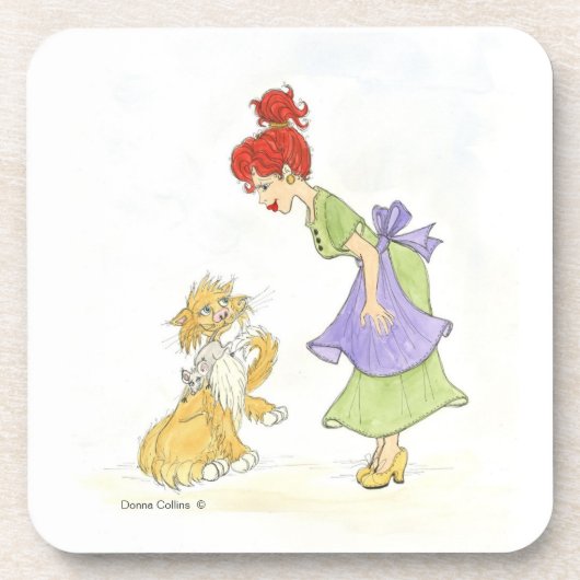 キャットアンドマウスコースター付き女の子 コースター (正面)