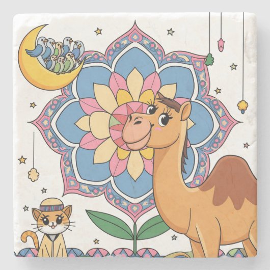 キャットアンドラクダ ストーンコースター (正面)